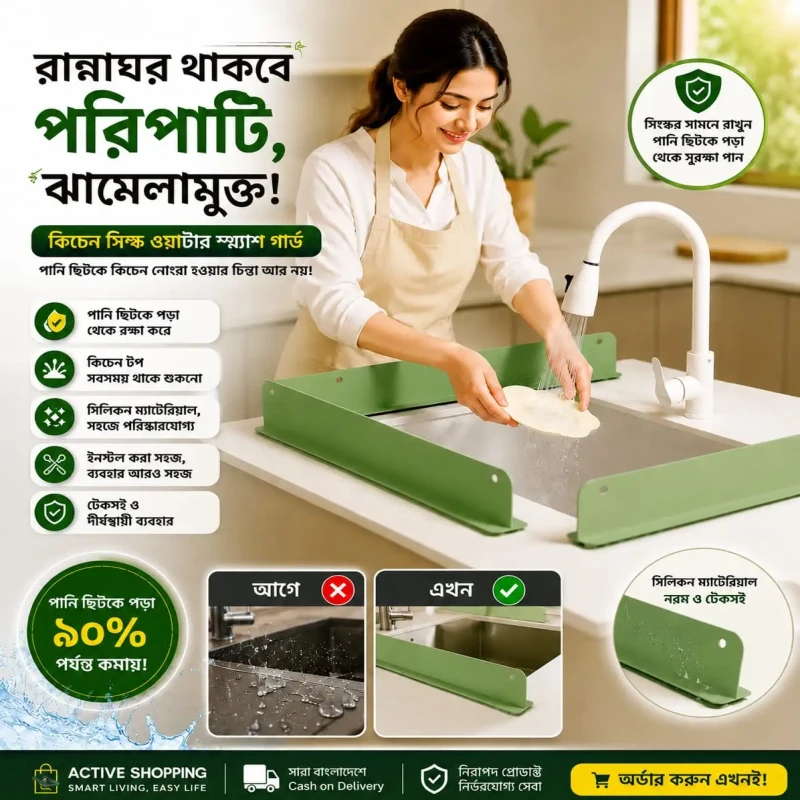 Kitchen Sink Water Splash Guard