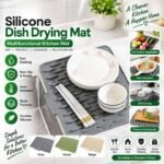 ০১ পিস - Premium Silicone Dish Drying Mat
