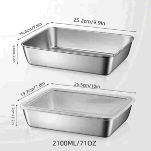 ১০ পিস-  Stainless Steel Food Grade Tray